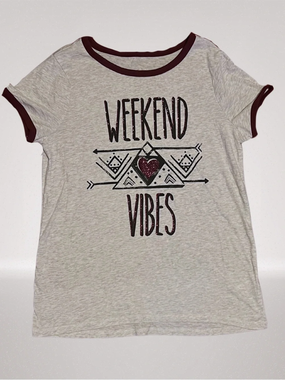 Justice Girls “Weekend Vibes” Graphic Tee – Size 12